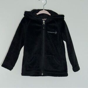 Free Country Black Kids Fleece Zip Hoodie with Hood